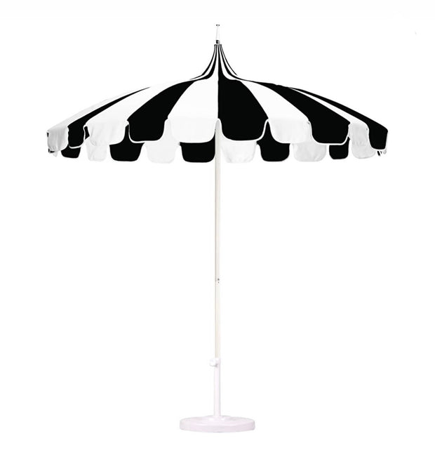 Black & White Umbrella With White Base