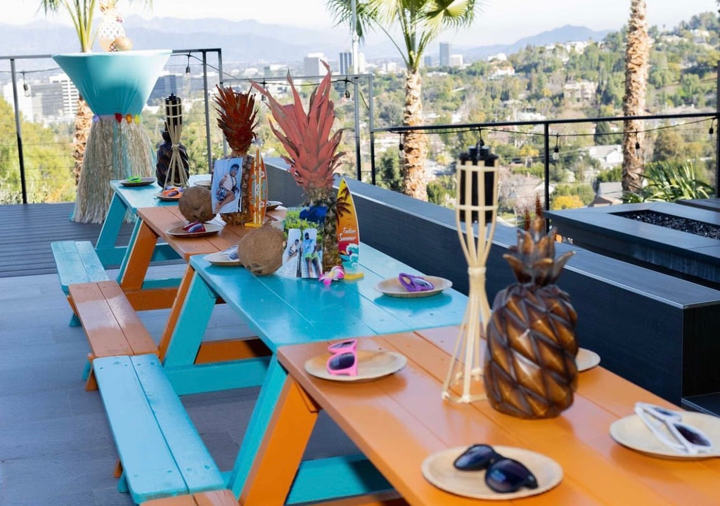 Kids Teal Picnic Table