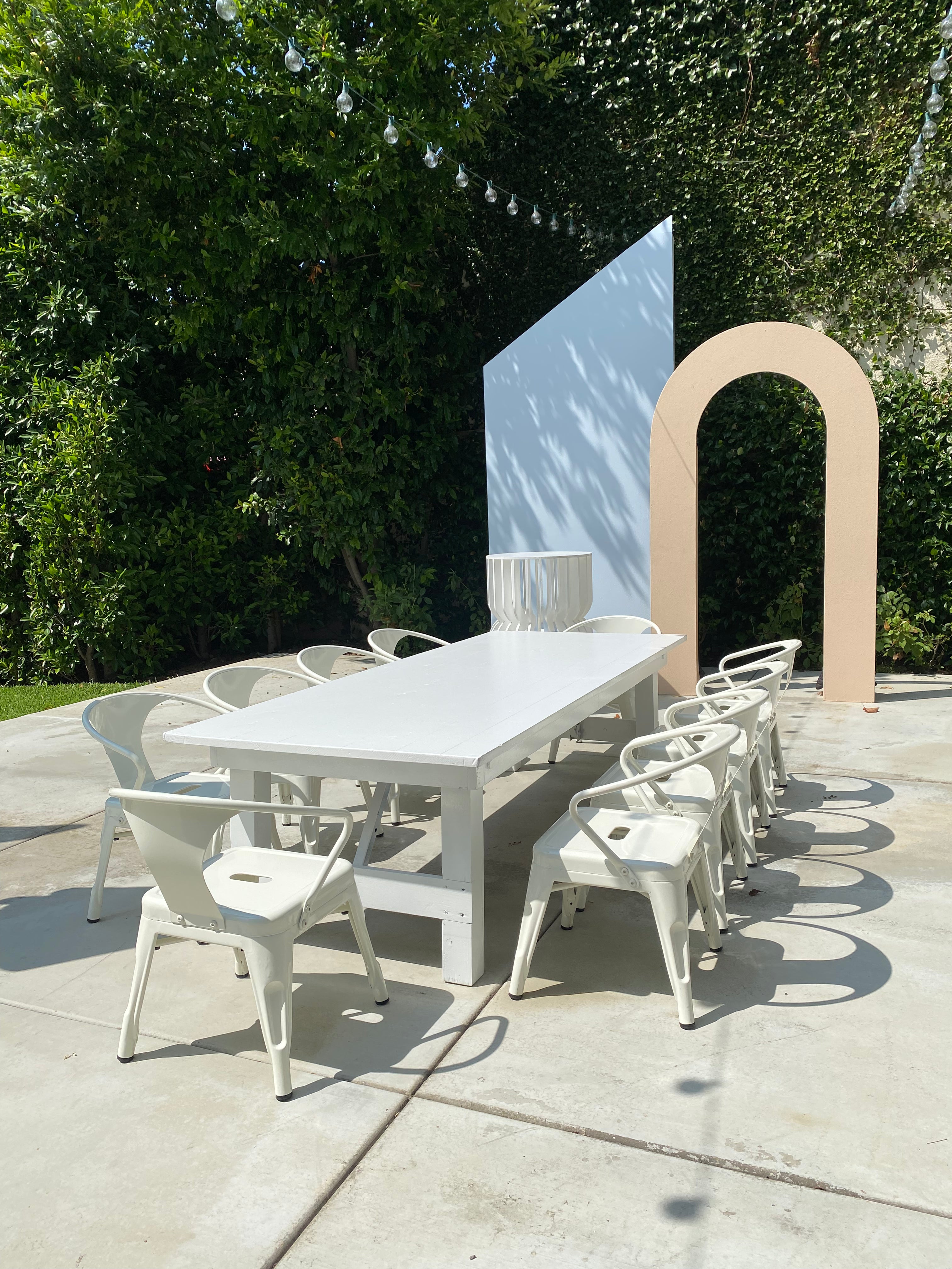 Kids White Farm Table