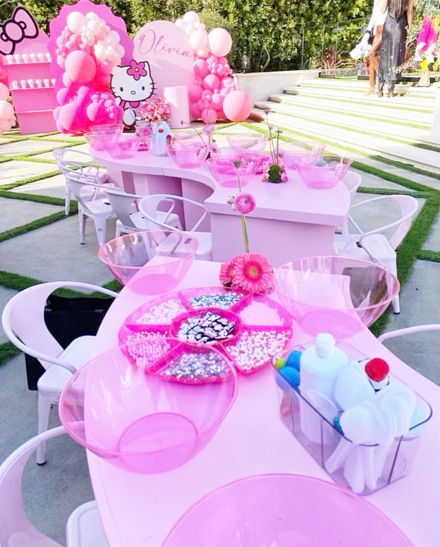 Kids Light Pink Serpentine Table