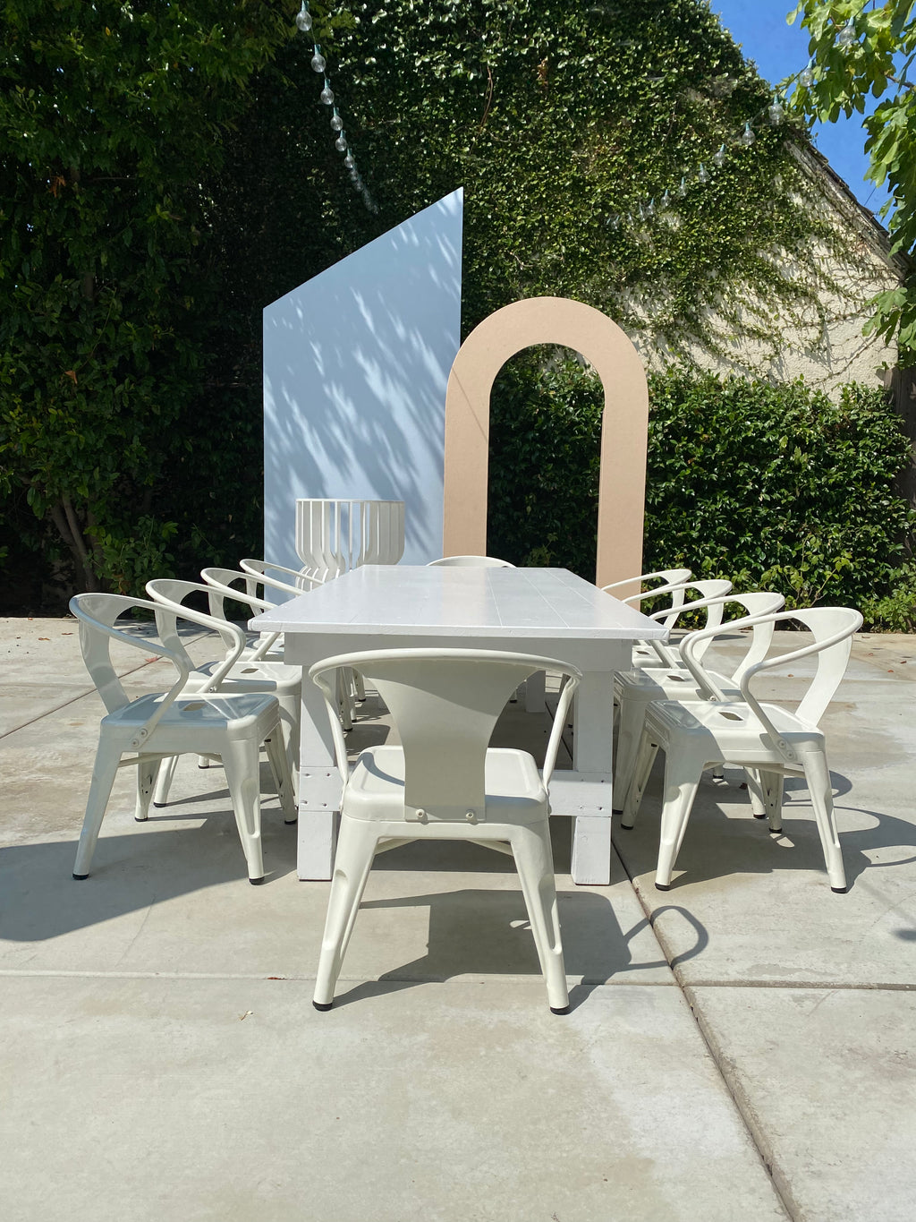 Kids White Farm Table