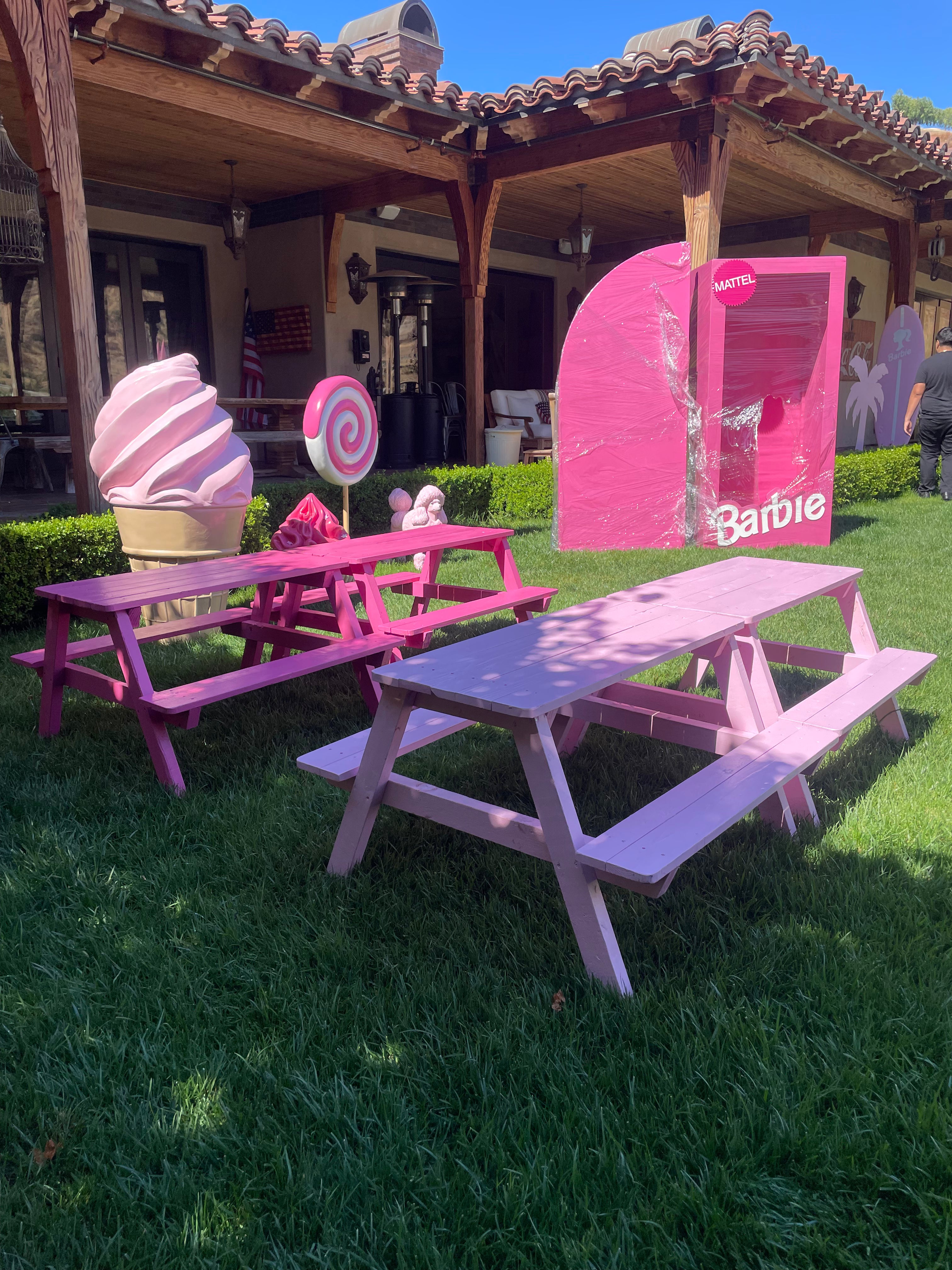 Kids Hot Pink Picnic Table