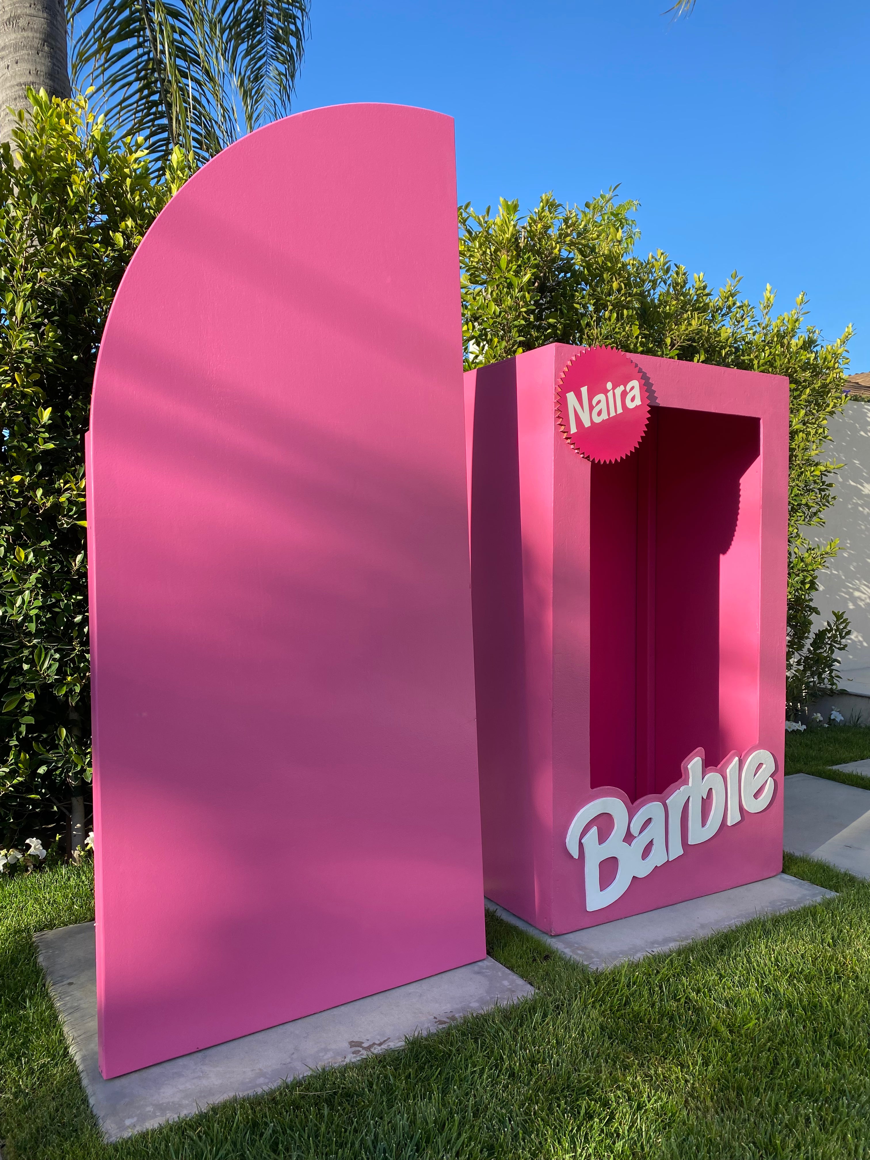 Hot Pink Half Arch Backdrop