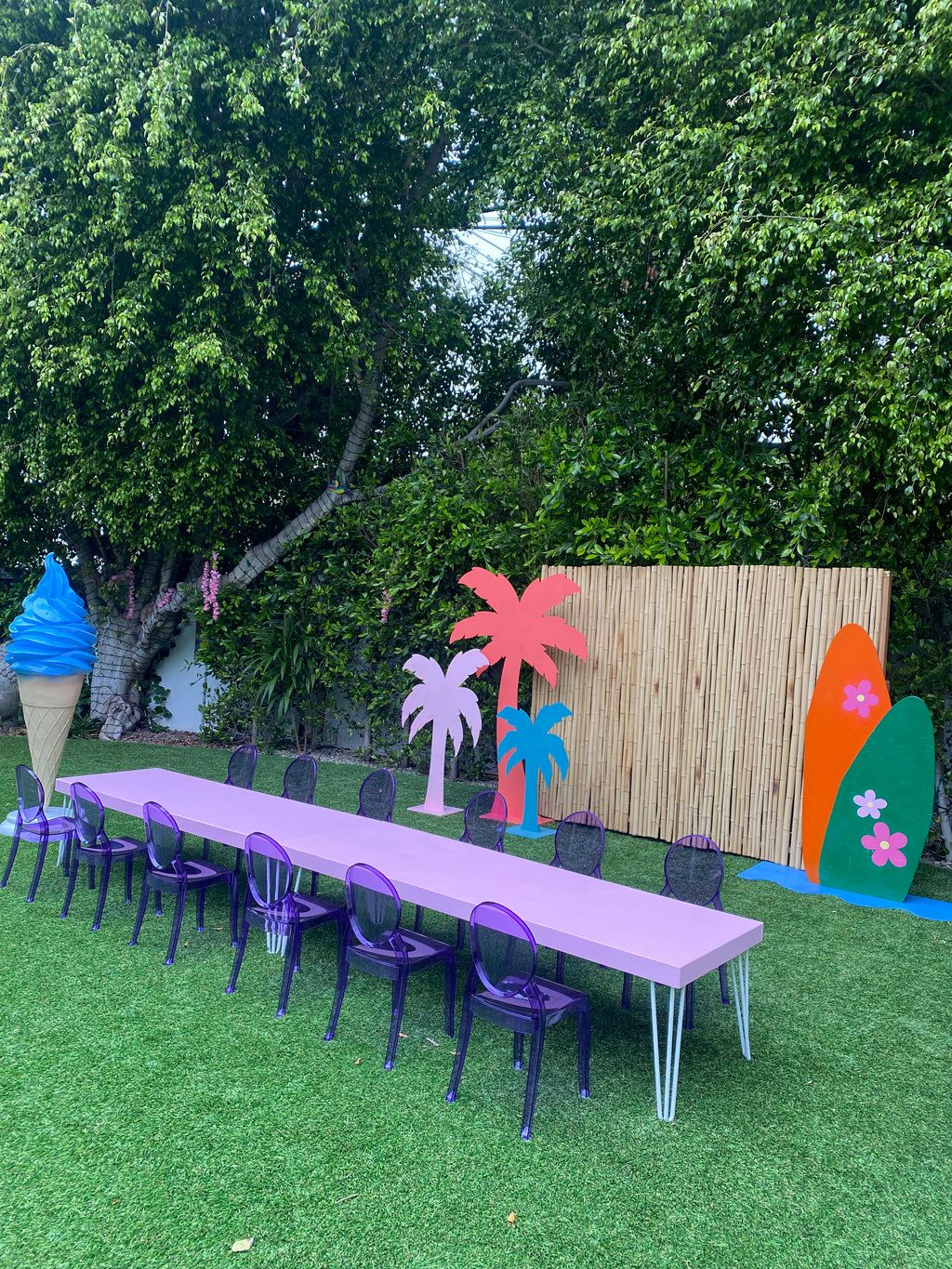 Large Blueberry Soft Serve Ice Cream Cone