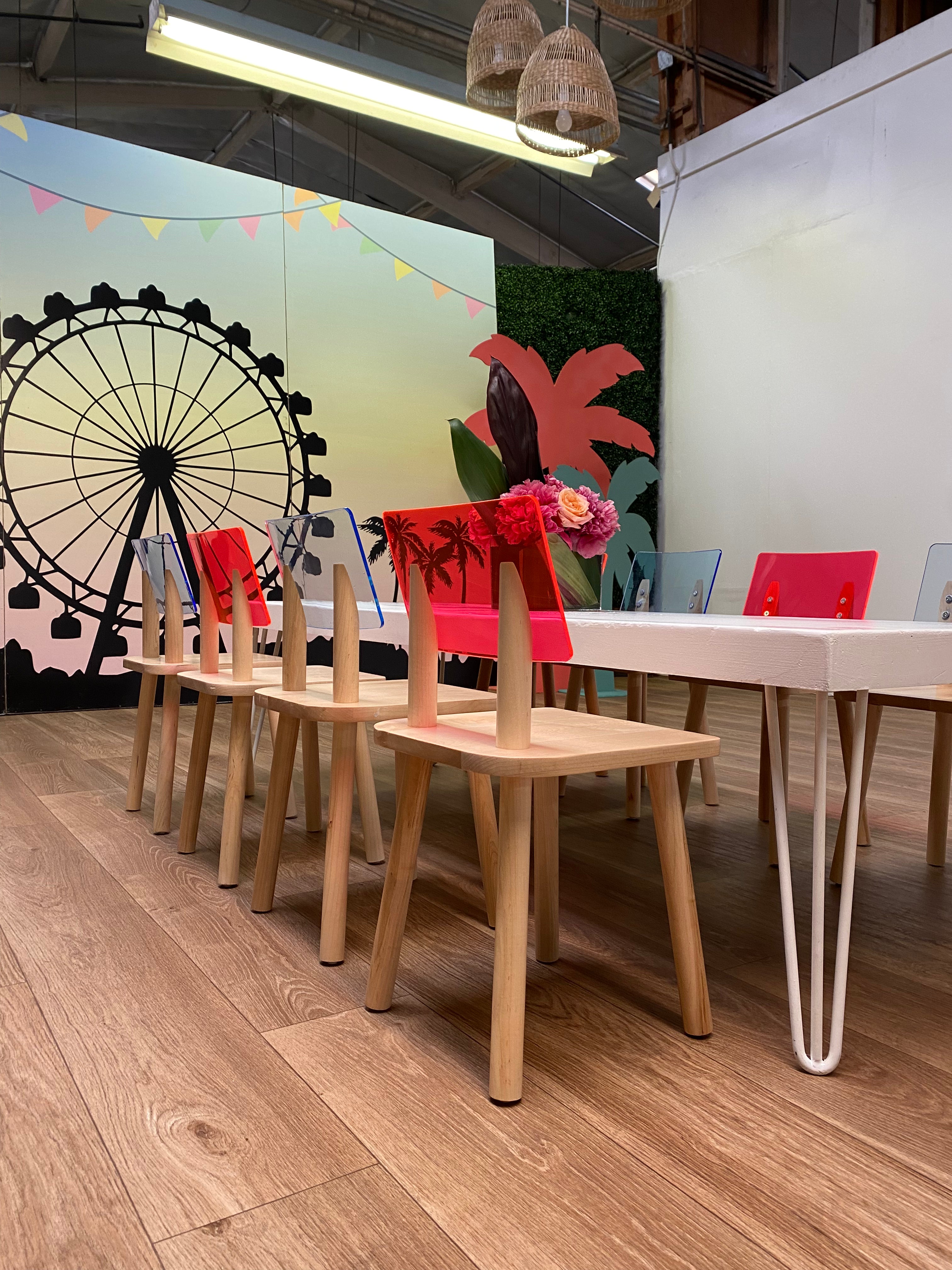 Kids Tangerine Transparent Modern Day Chair