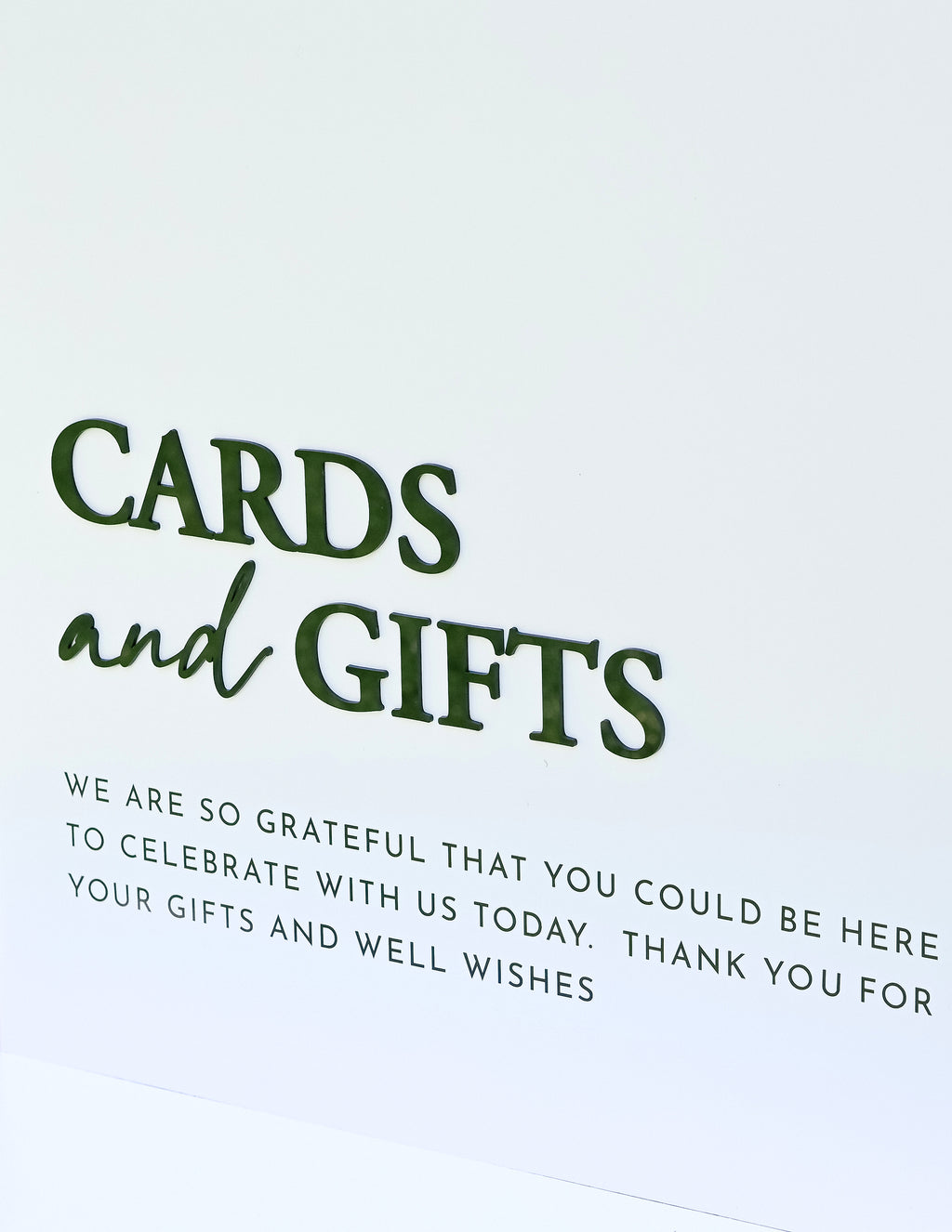 Thank You Cards & Gifts Sign