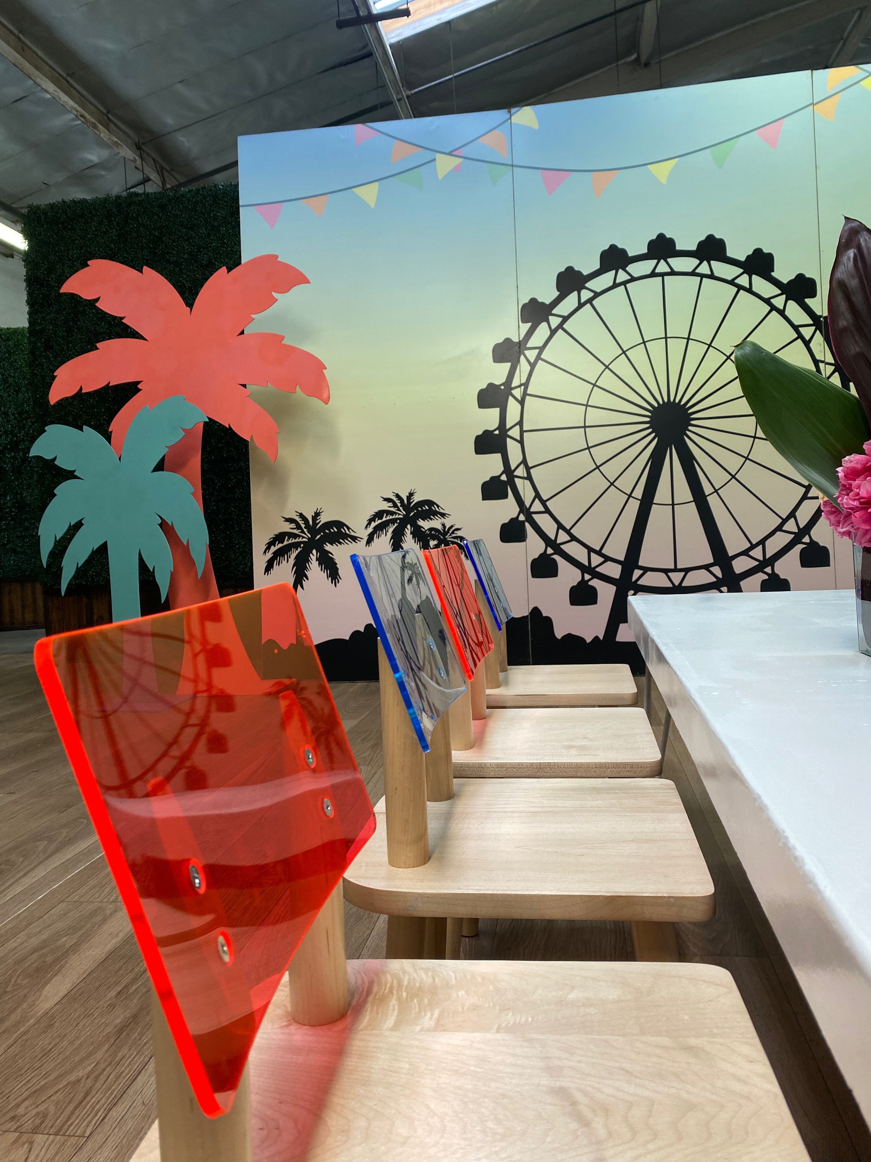 Kids Tangerine Transparent Modern Day Chair