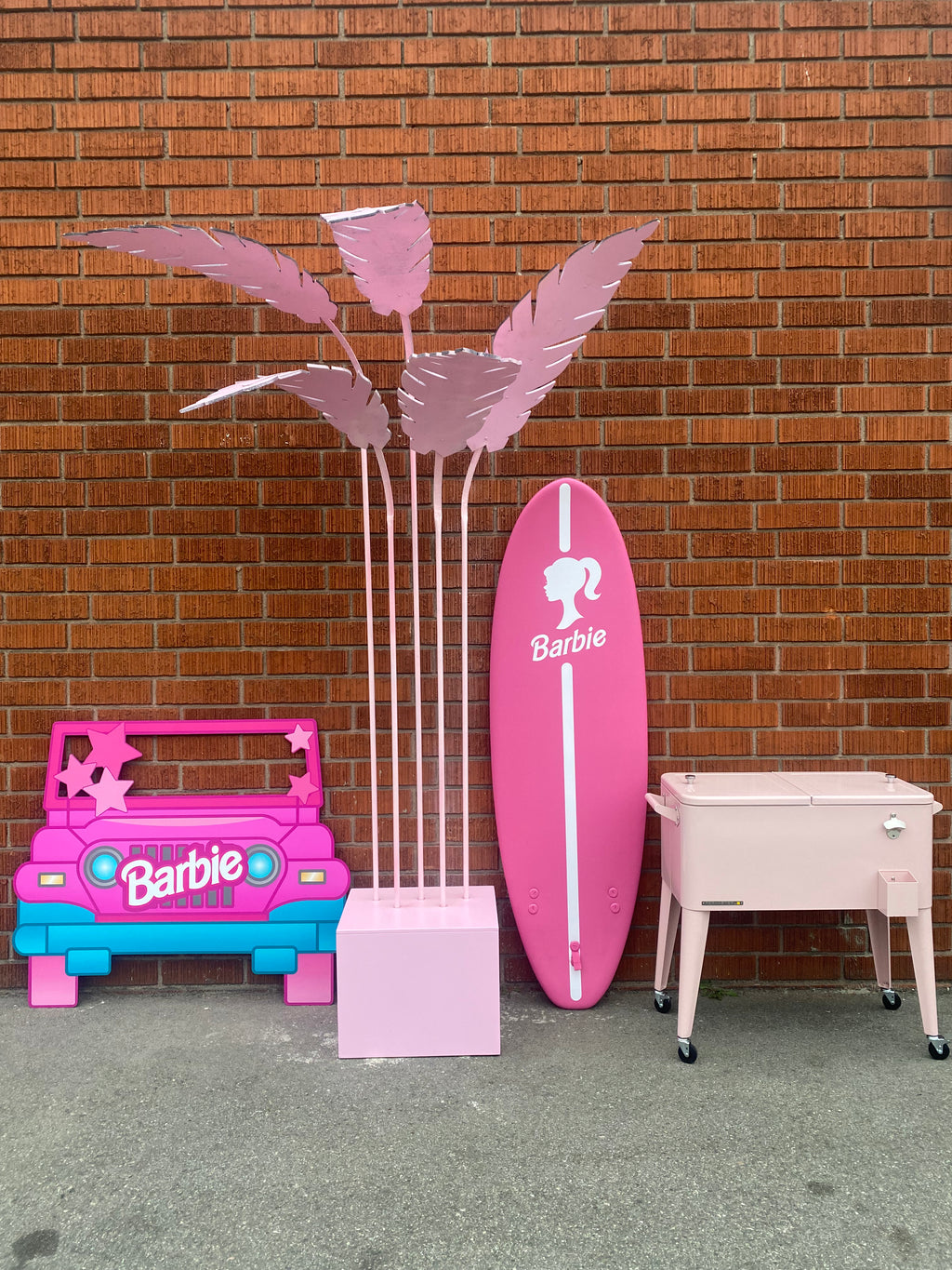 10 Foot Light Pink Palm Leaves