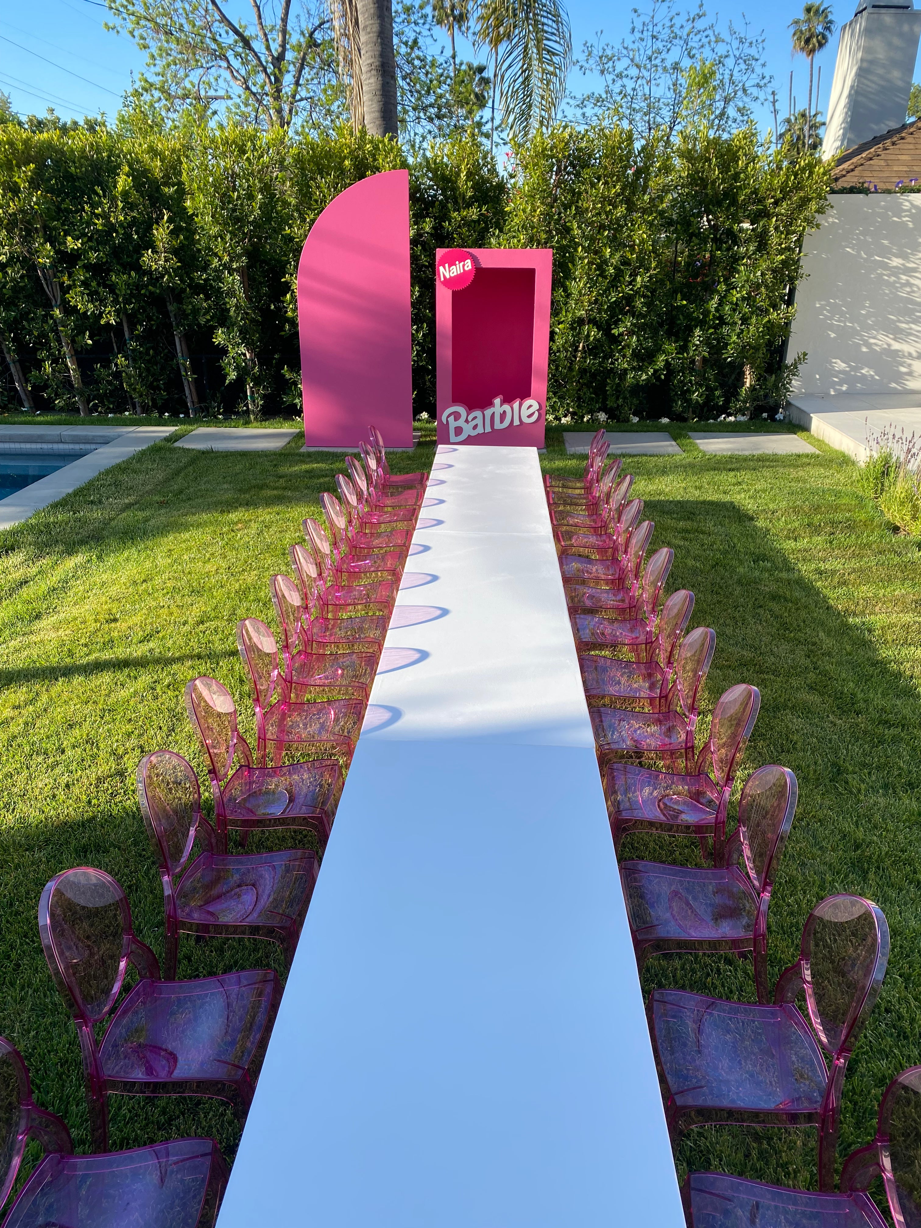 Hot Pink Half Arch Backdrop