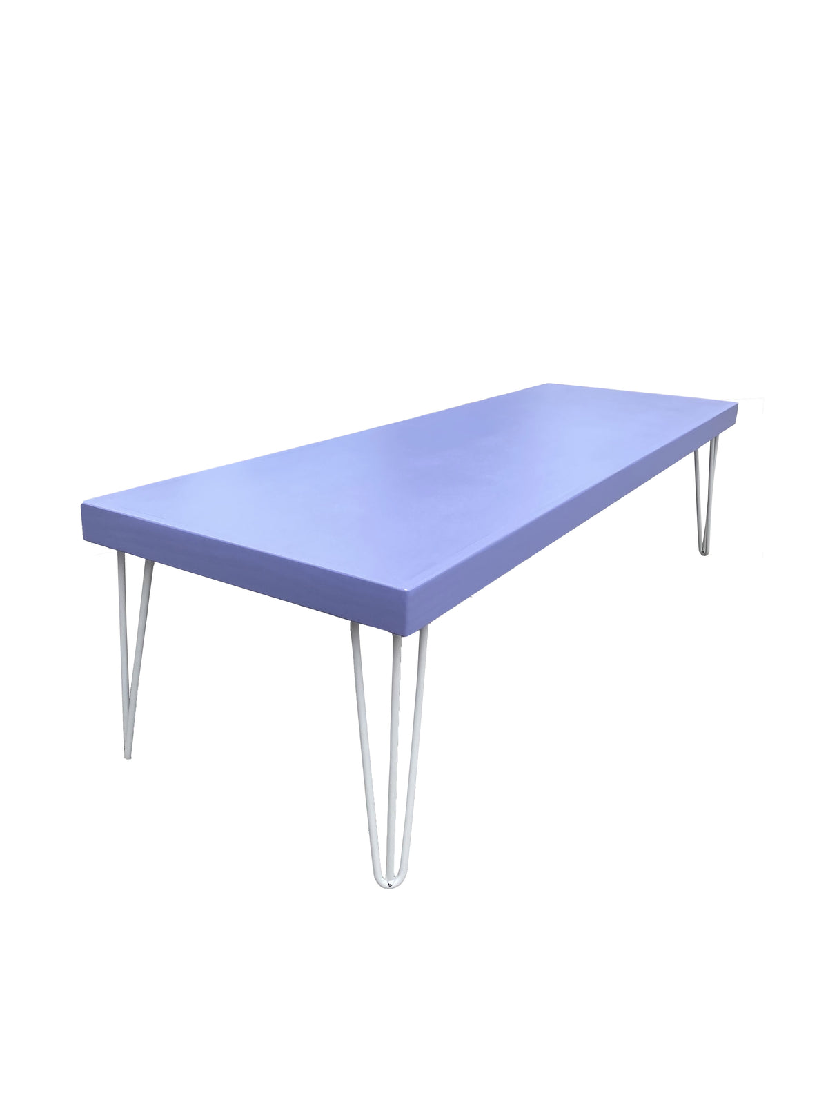 Kids Modern Lavender Table With White Metal Legs