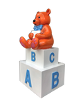Blue Baby Block Teddy Bear