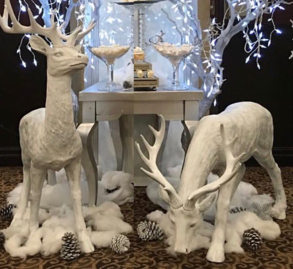 White Reindeer Couple