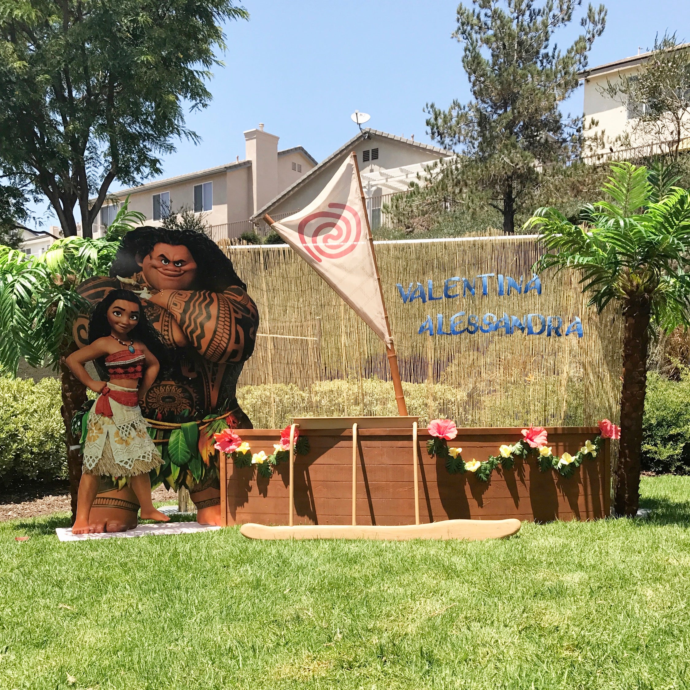 Moana & Maui Wood Cut Out Standee
