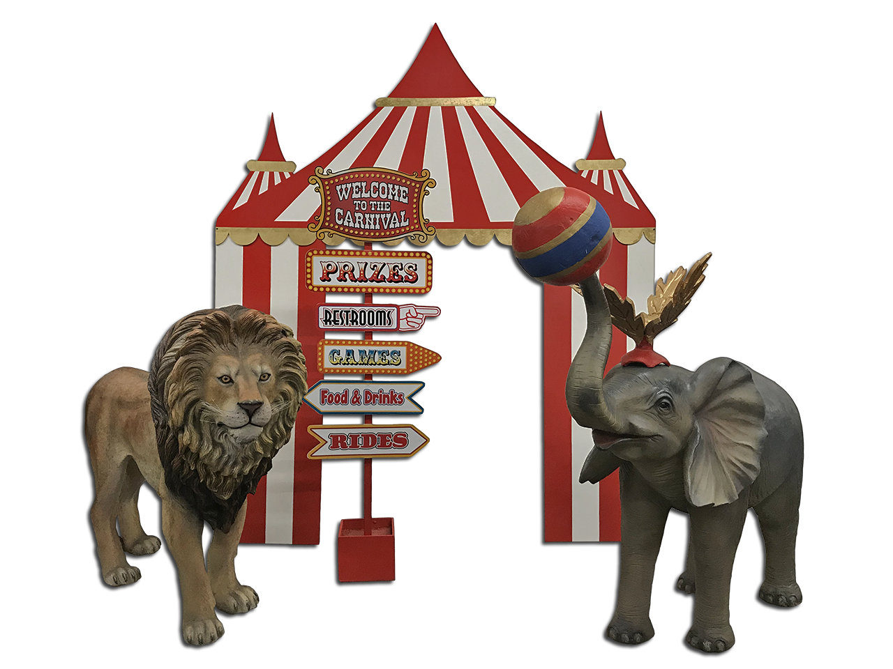 Red Circus / Carnival Tent Backdrop