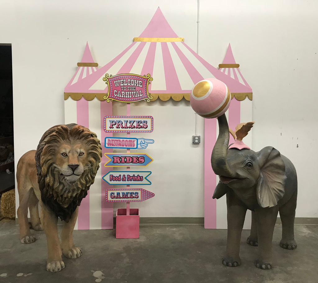 Light Pink Circus / Carnival Tent Backdrop