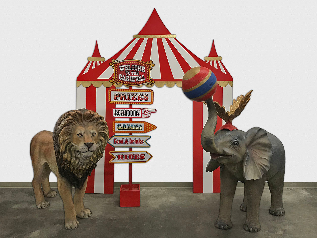 Red Circus / Carnival Tent Backdrop