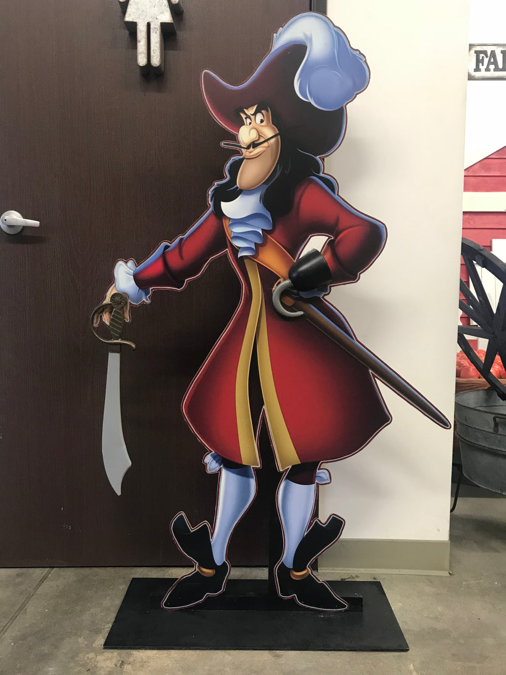 Captain Hook Wood Cut Out Standee