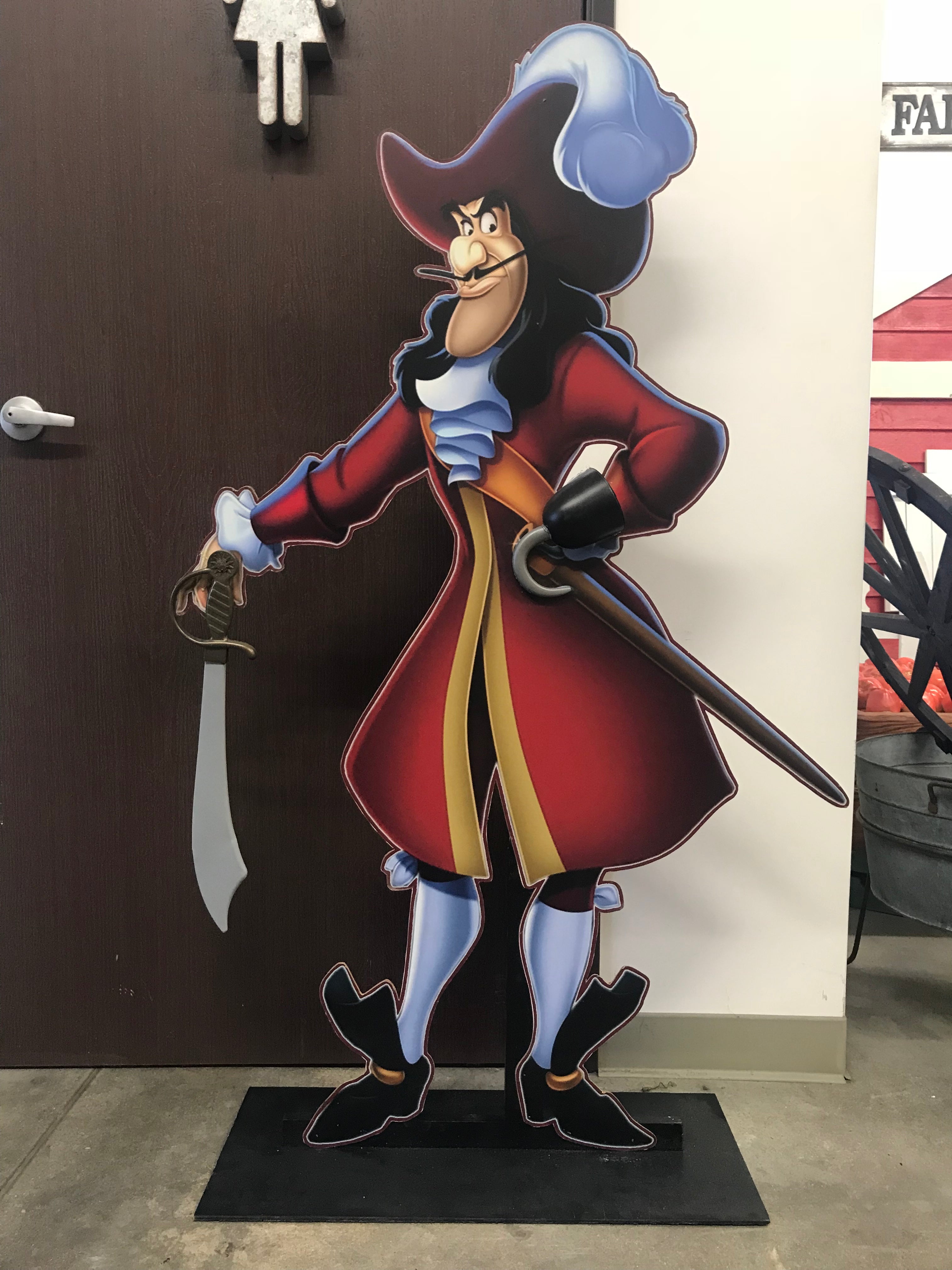Captain Hook Wood Cut Out Standee