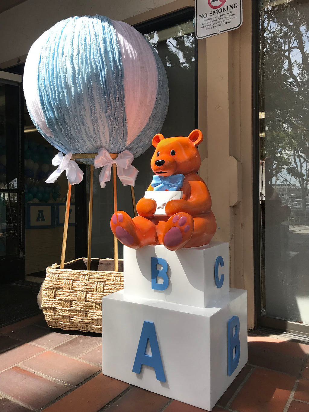 Blue Baby Block Teddy Bear