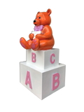 Light Pink Baby Block Teddy Bear