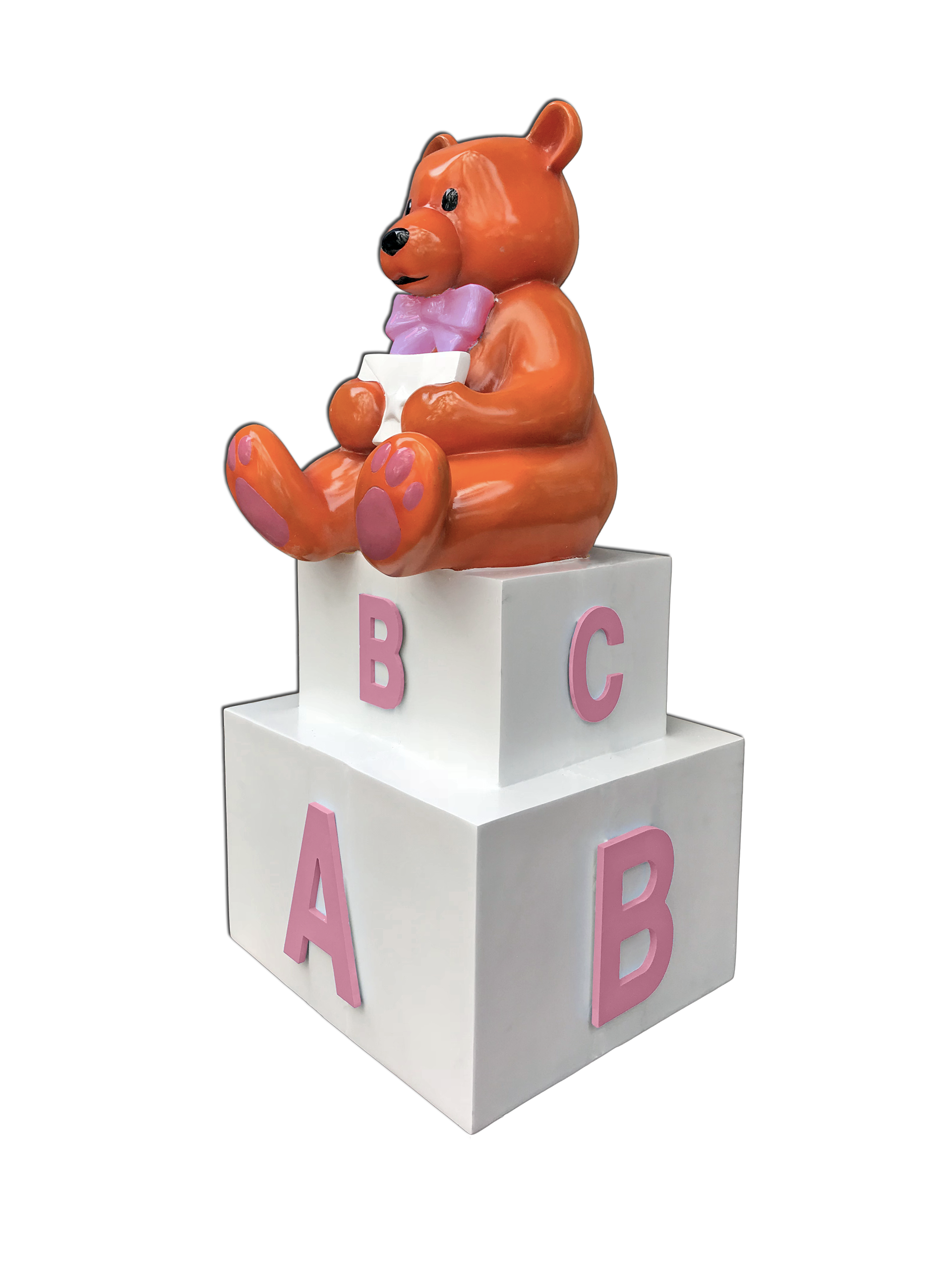 Light Pink Baby Block Teddy Bear