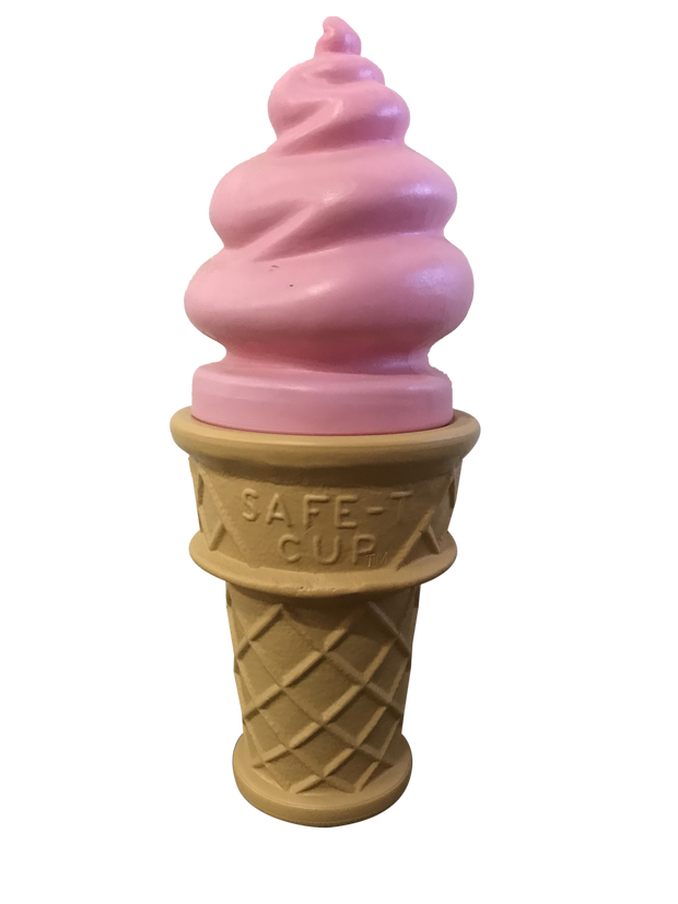 Pink Ice Cream Swirl Cone