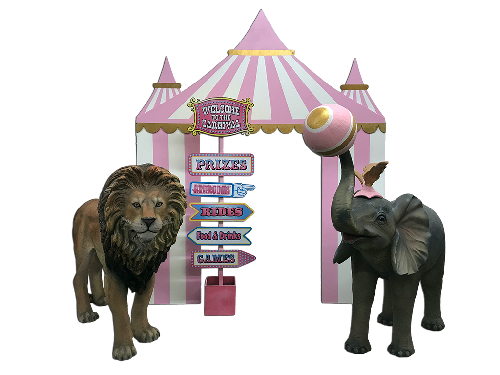 Light Pink Circus / Carnival Tent Backdrop