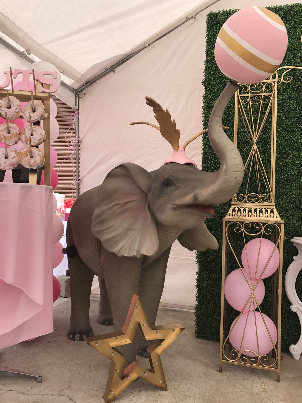 Light Pink Circus Elephant