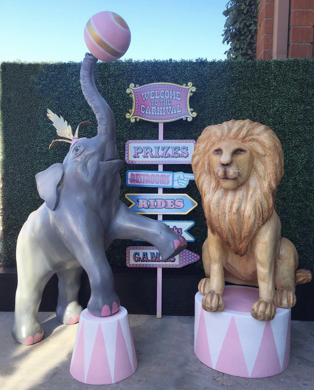 Light Pink Carnival Welcome Sign