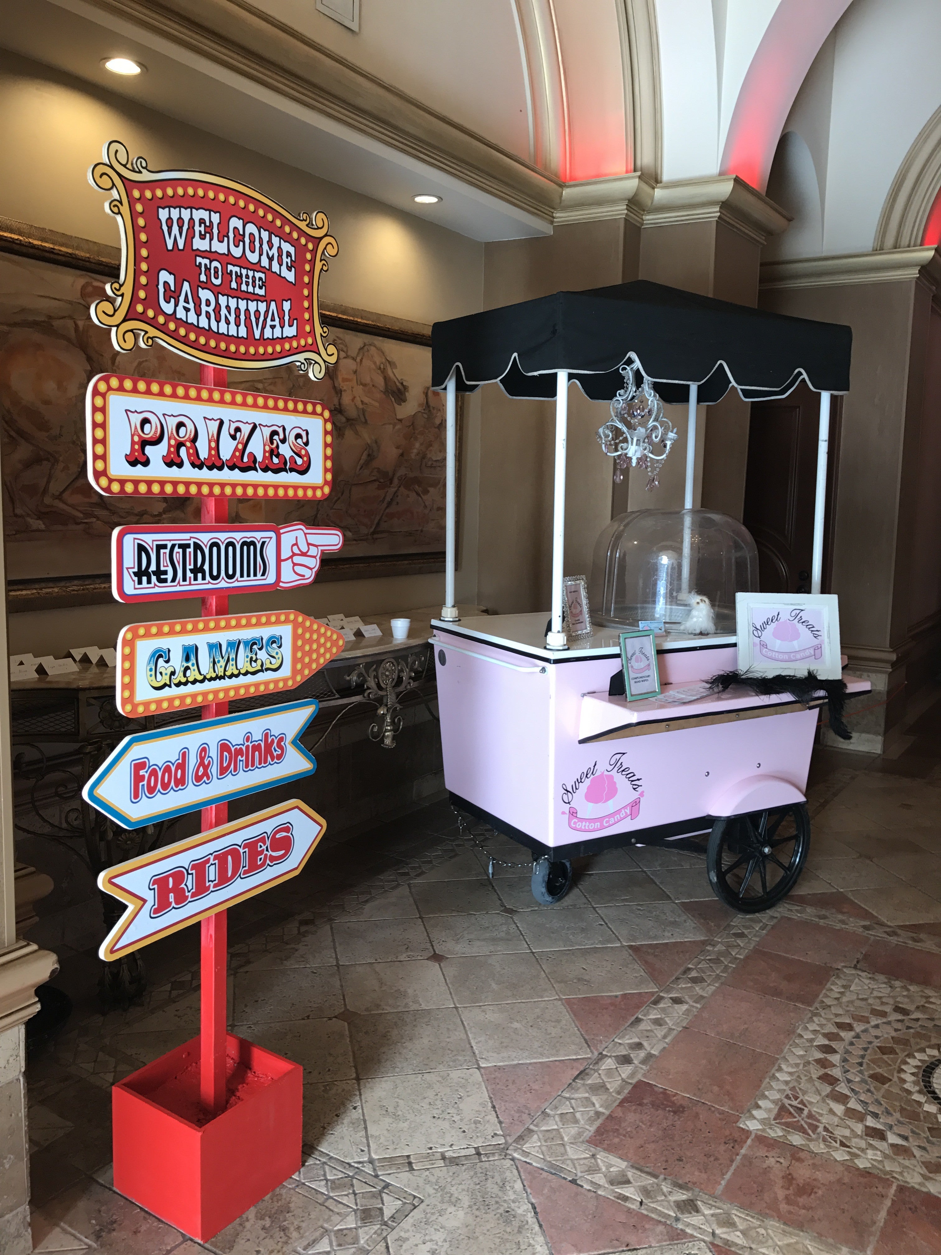 Red Carnival Welcome Sign