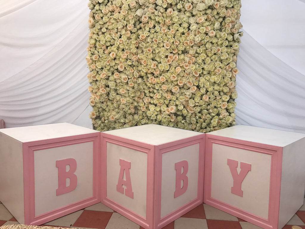 Light Pink Baby Block Table