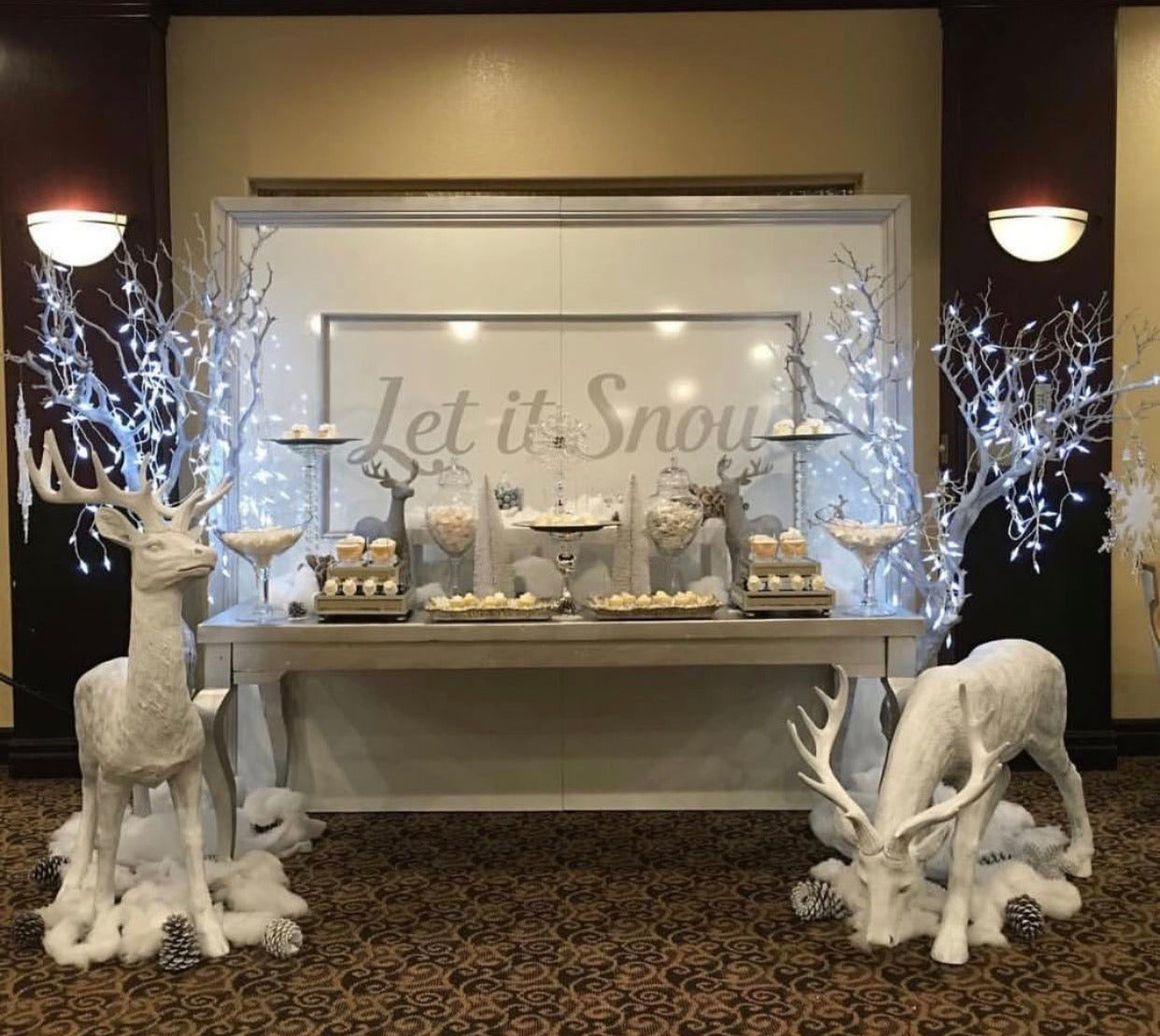 White Reindeer Couple