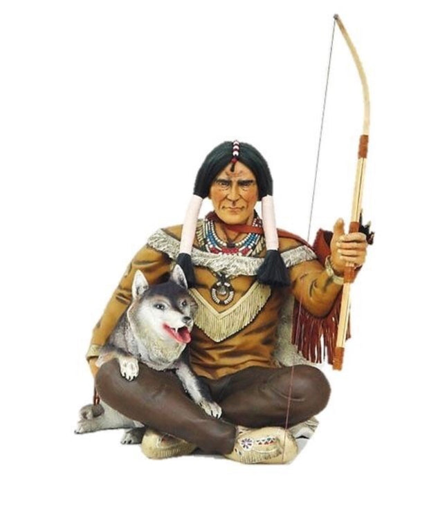 Sitting Indian With Dog