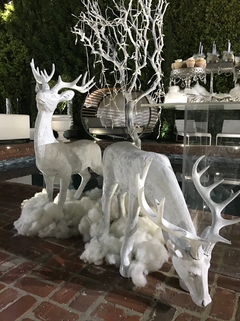 White Reindeer Couple