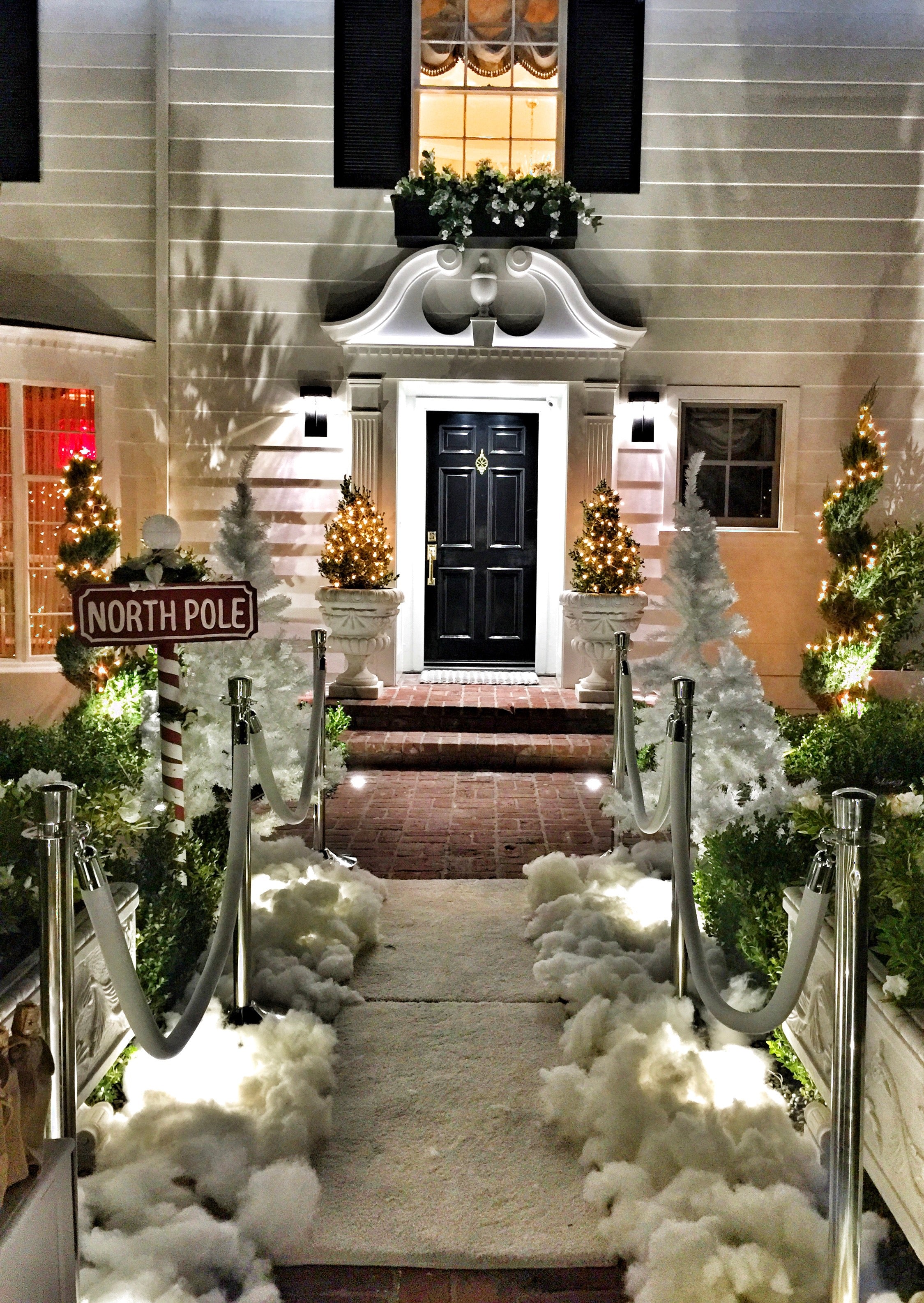 Silver Stanchions w/ White Ropes