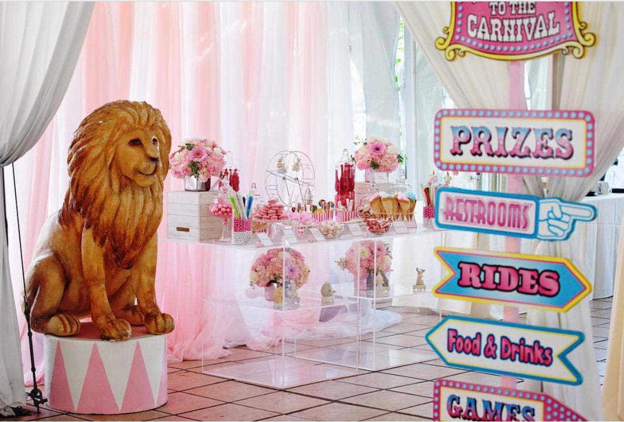 Light Pink Carnival Welcome Sign