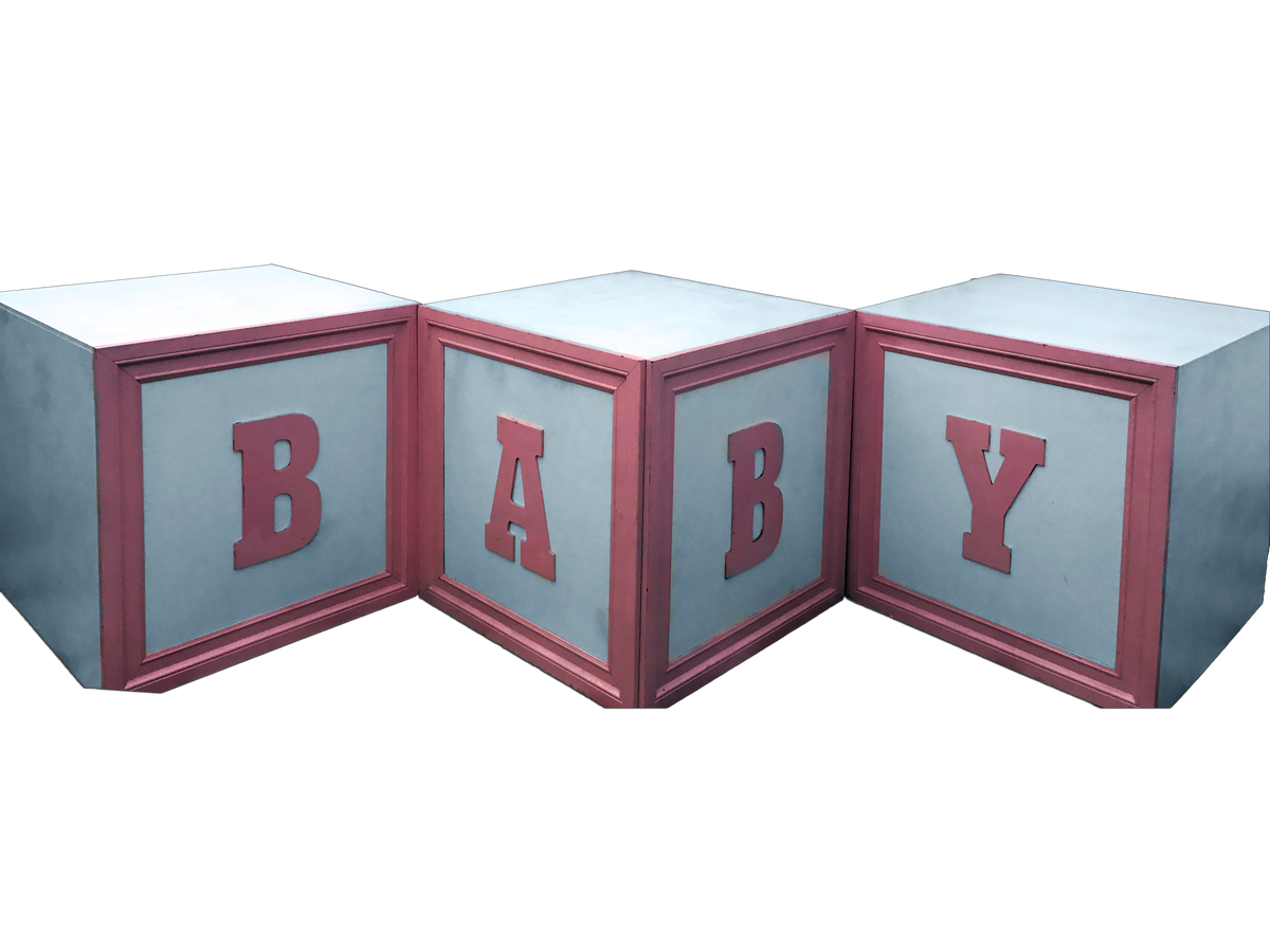 Light Pink Baby Block Table