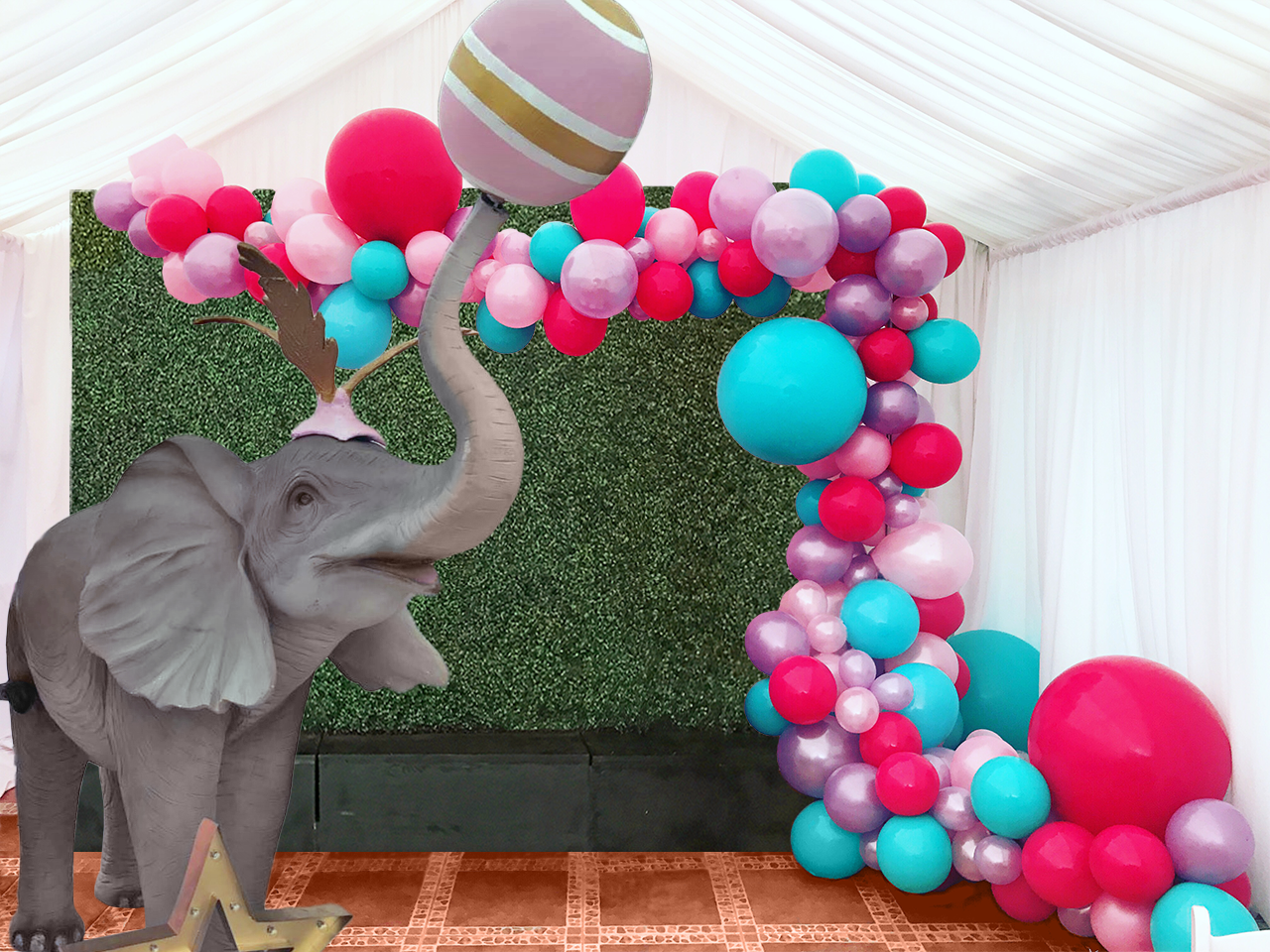 Light Pink Circus Elephant