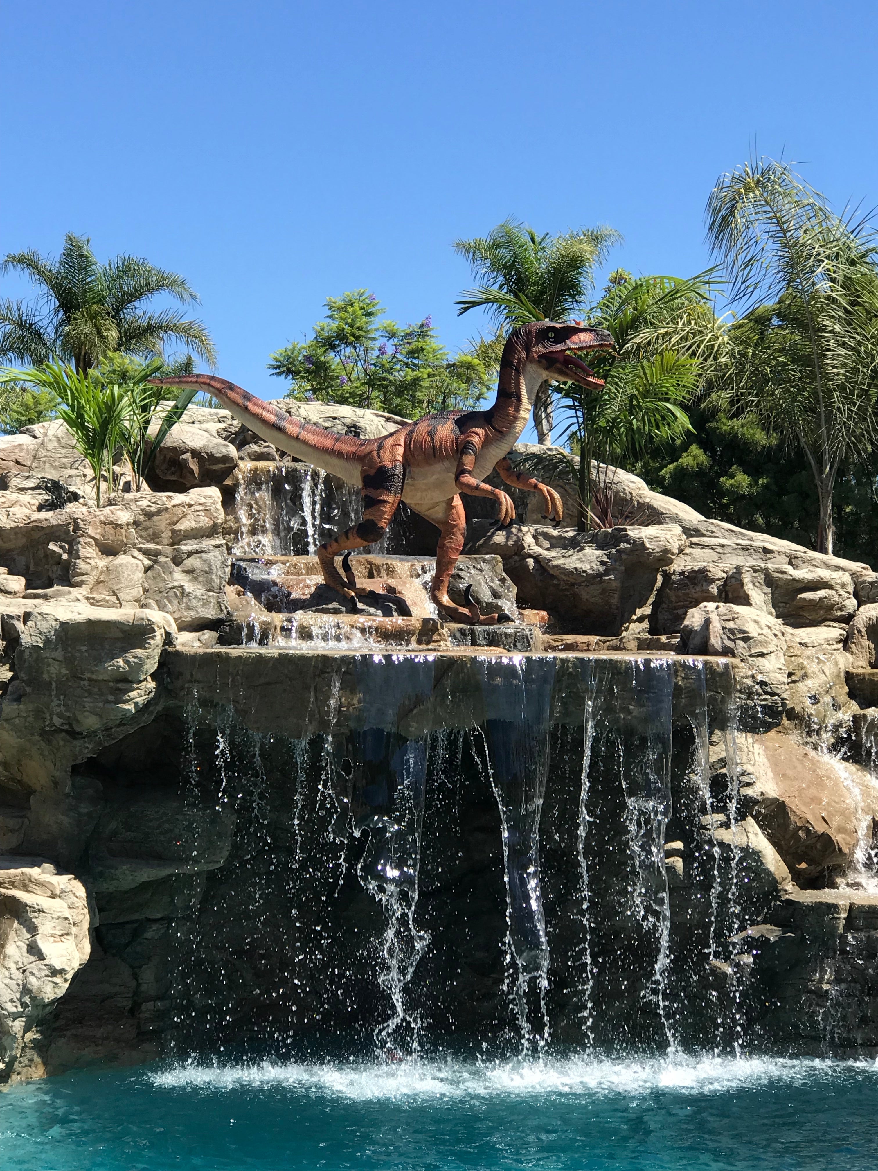 Orange Velociraptor Dinosaur
