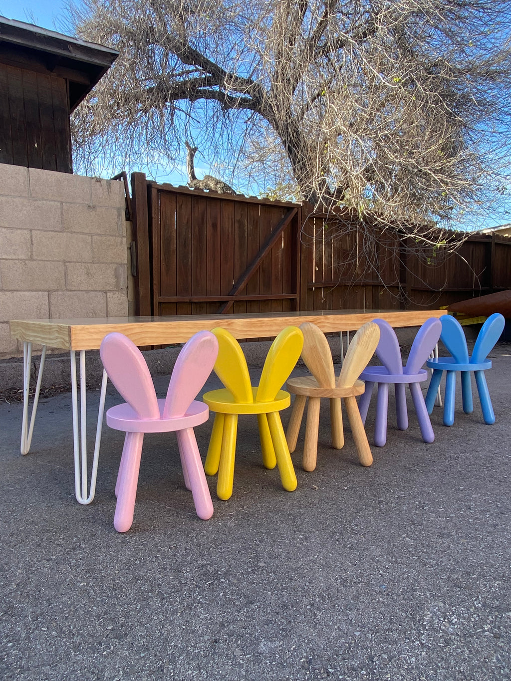 Kids Lavender Bunny Chair