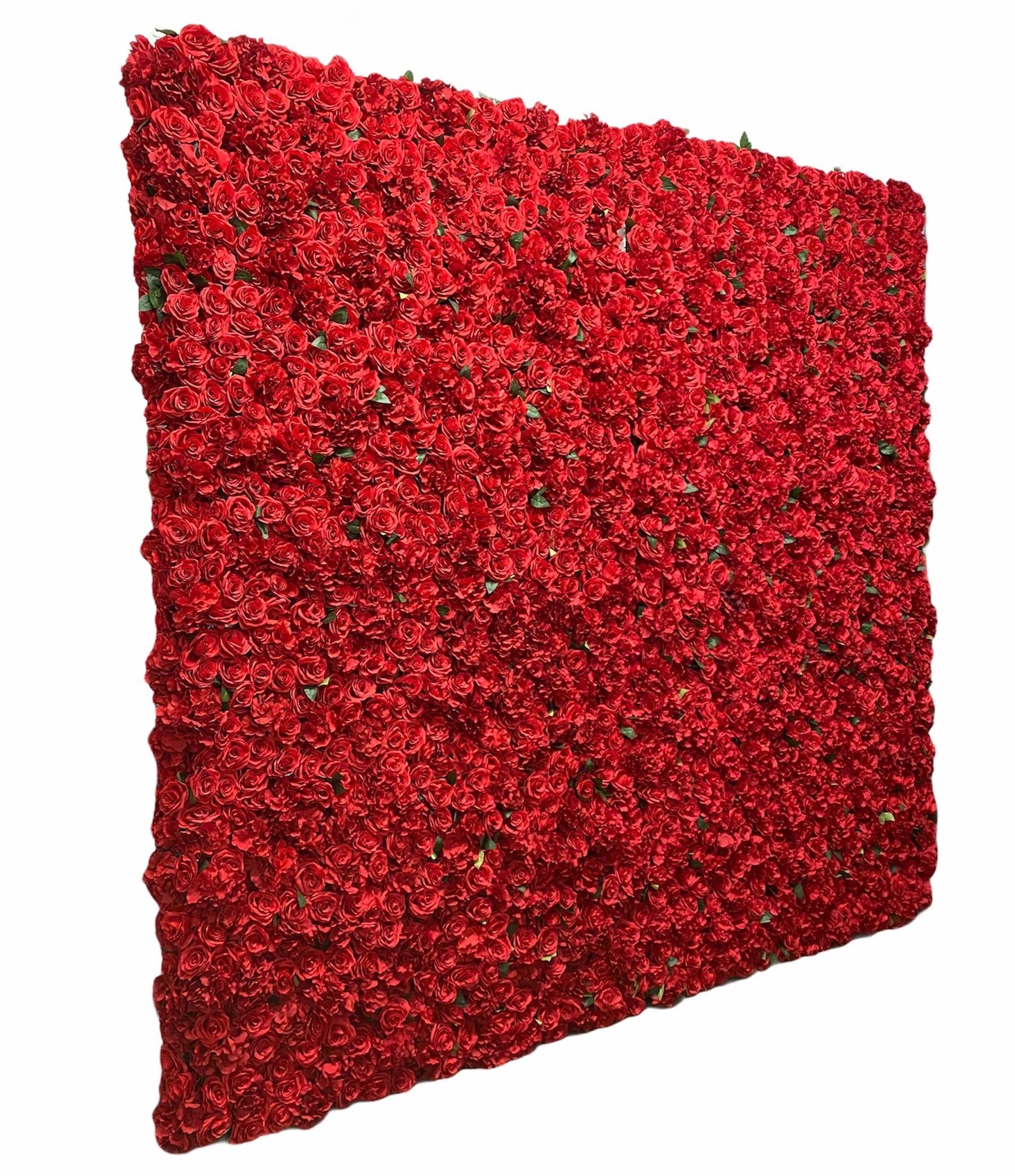 Red Silk Flower Wall