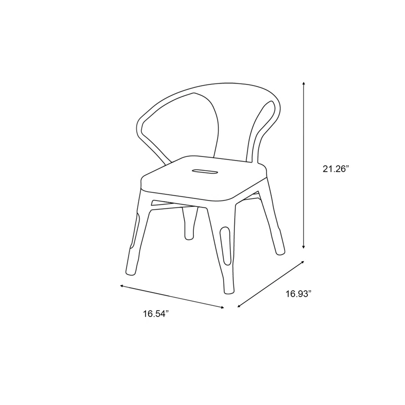 Kids Black Metal Chair