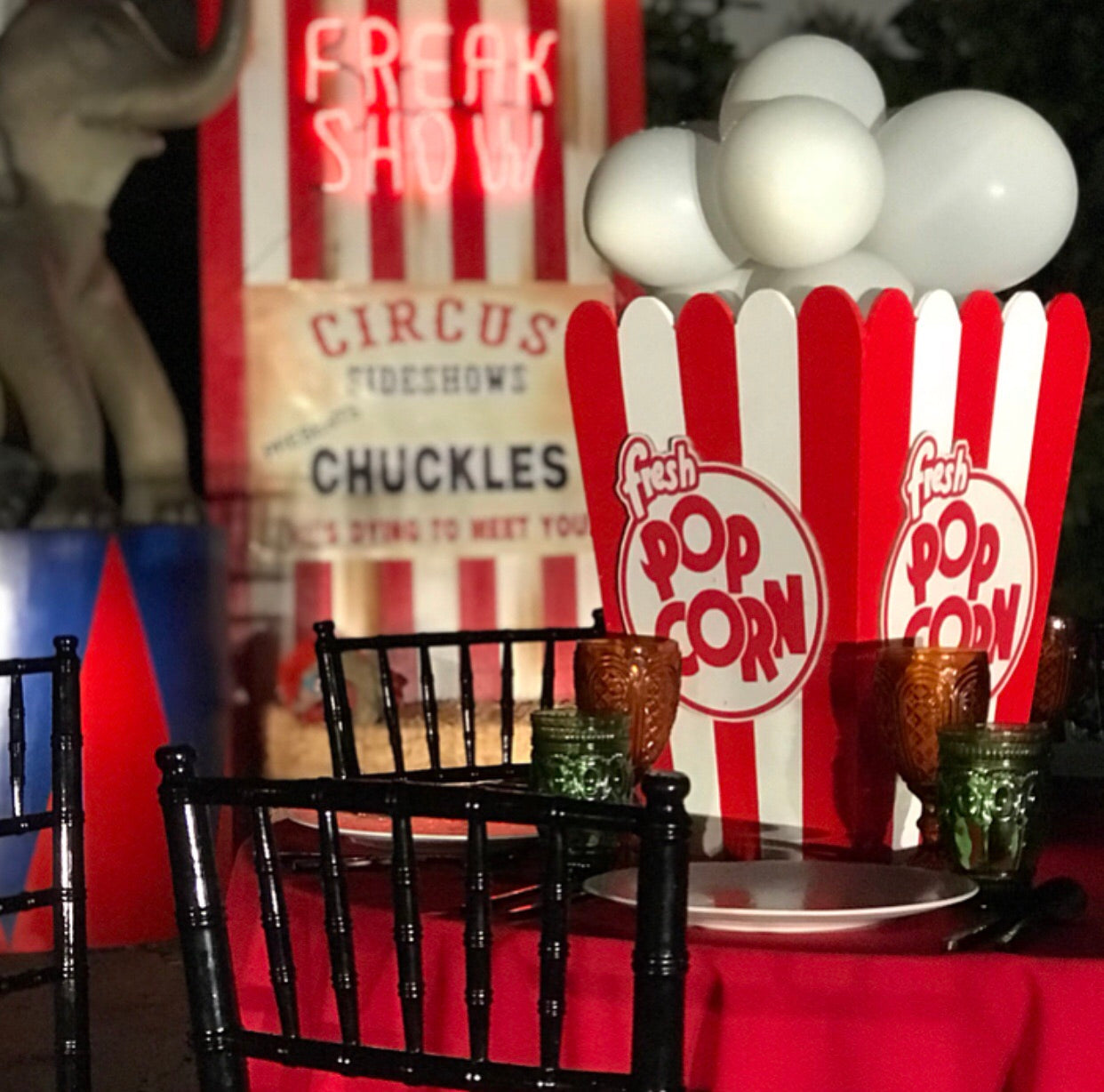 Mini Table Top Red Popcorn Box