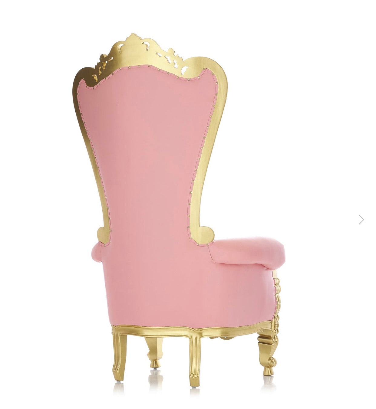 Adult Light Pink/Gold Royal Throne Chair