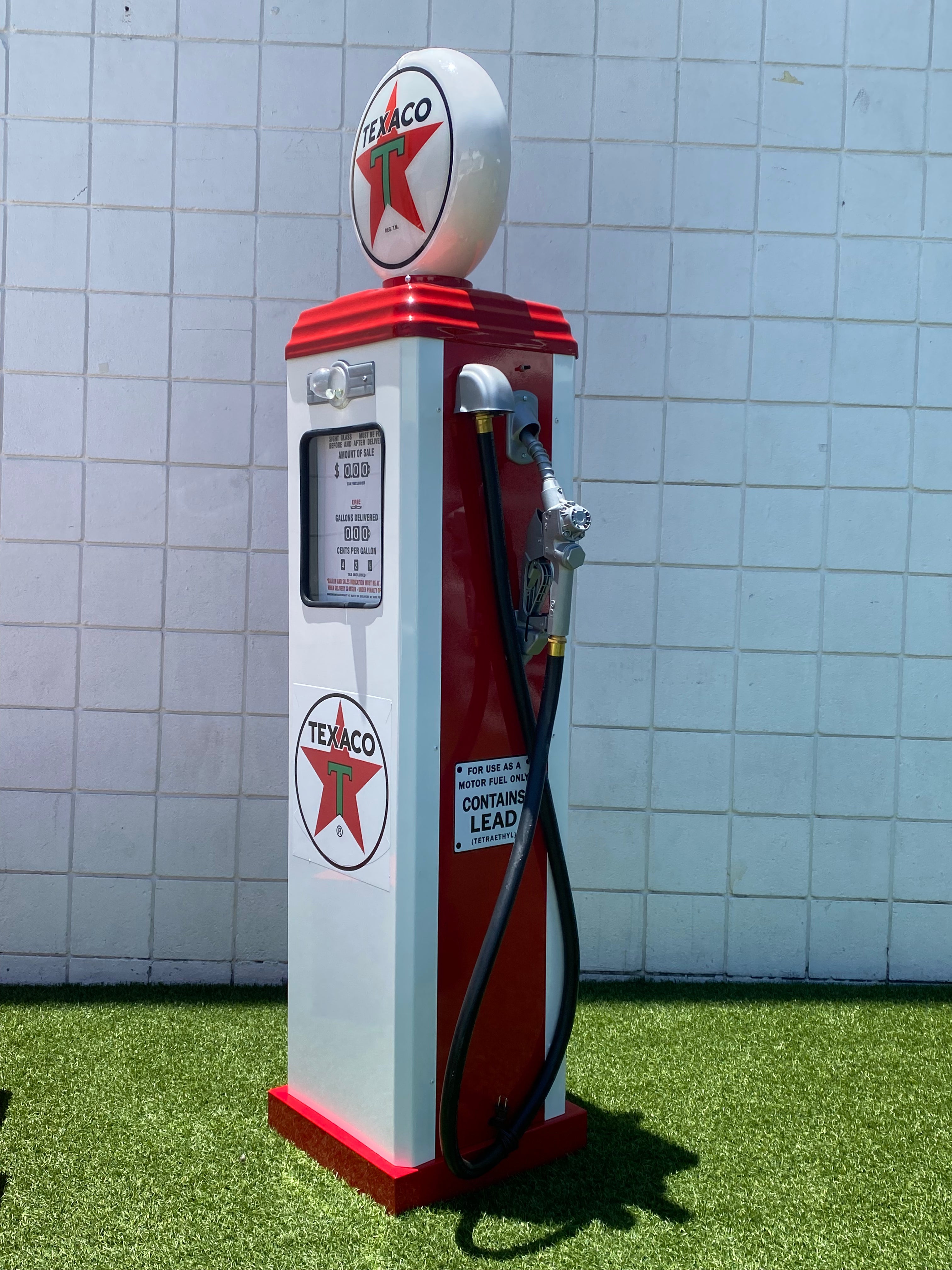 White Texaco Gas Pump