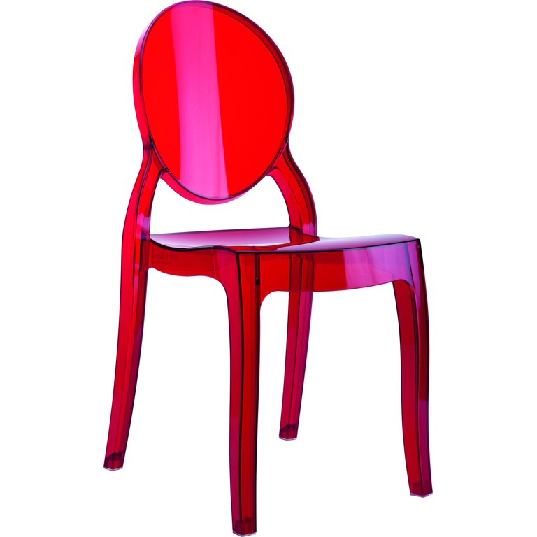 Kids Red Armless Ghost Chair