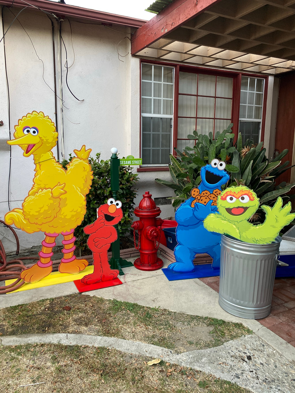 Big Bird Wood Cut Out Standee