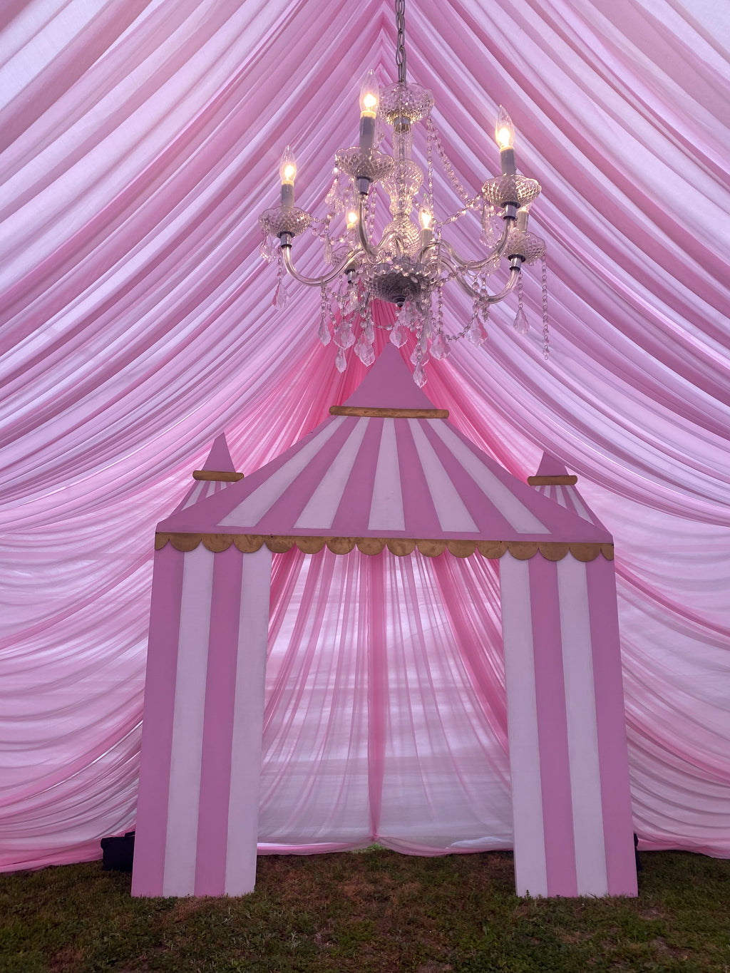 Light Pink Circus / Carnival Tent Backdrop