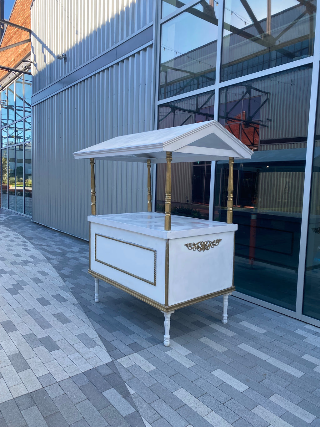 White & Gold Dessert Cart