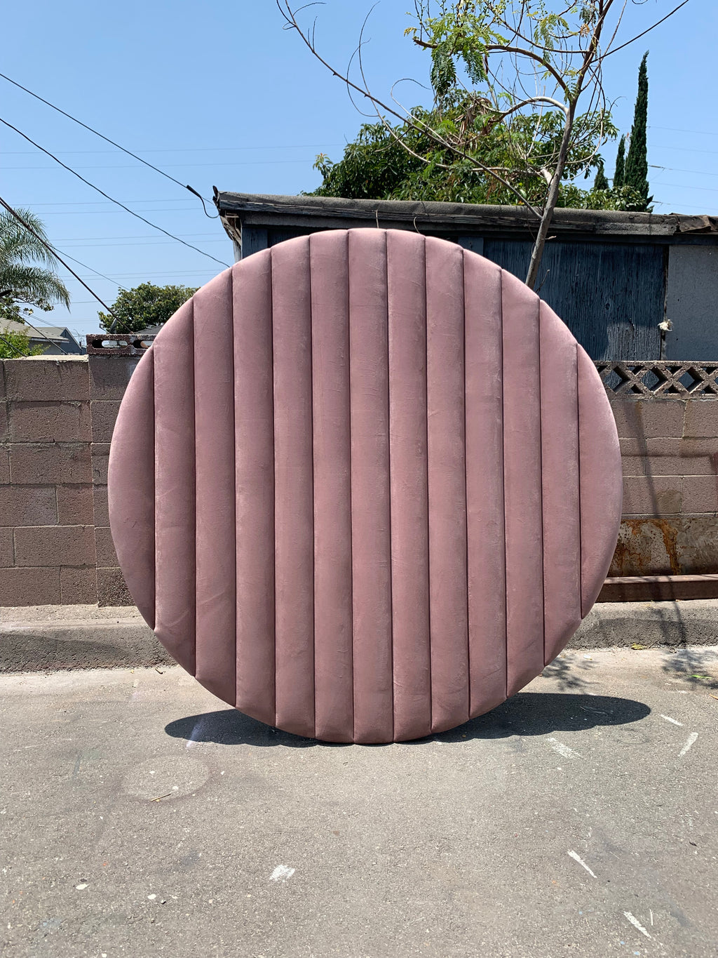 Pink Velvet Circle Backdrop